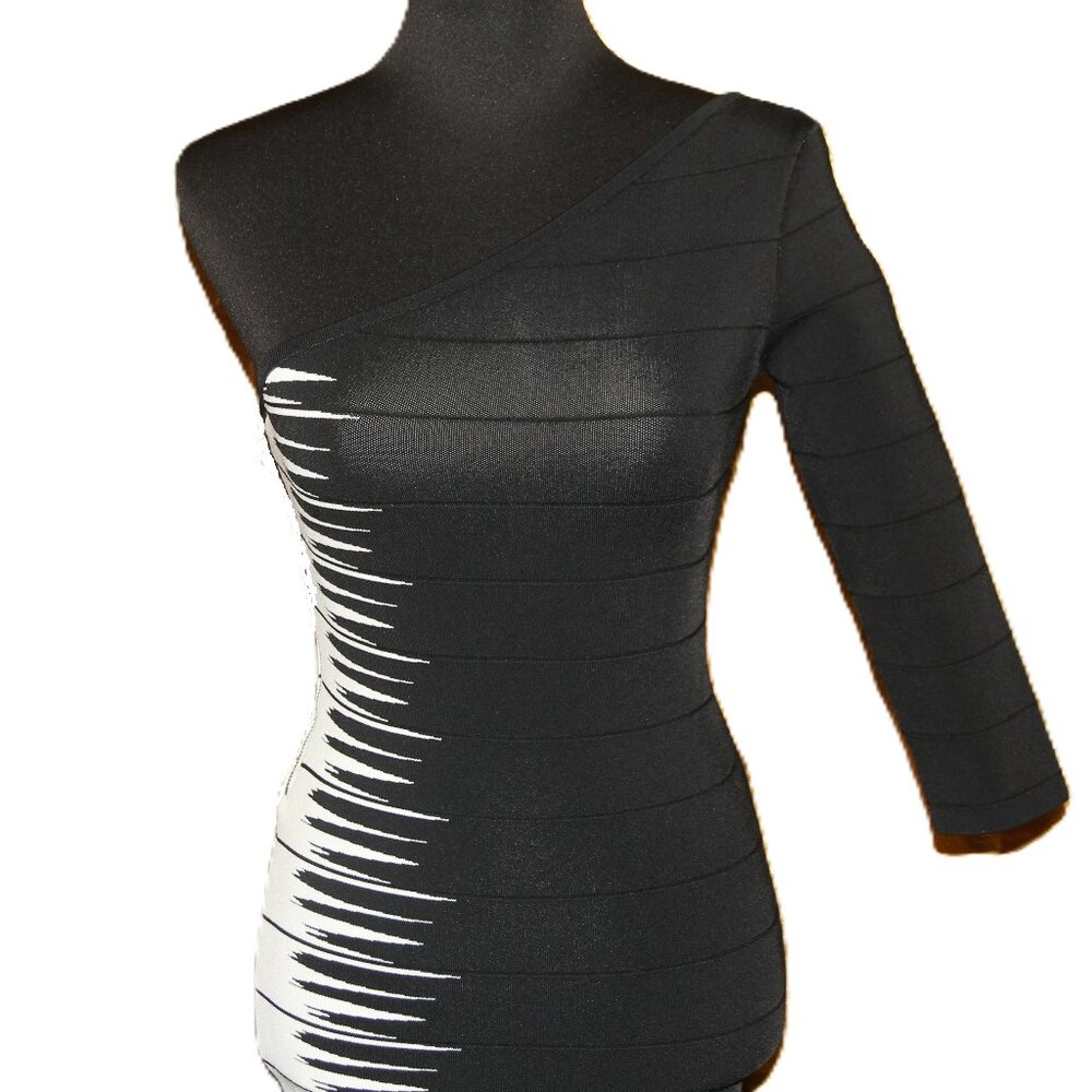 Iconic Black & White GUESS Bandage Dress